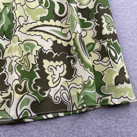 Y2K Paisley Fairy Grunge Midi Skirt Size S Green Boho Hippie Pull-On VTG Cottage - Picture 8 of 10